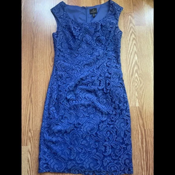 chinese dress ladies Adrianna Papell Crew Neck Racer Zipper Back Lace Dress main image 1